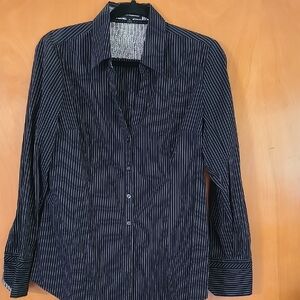 Express Black Casual Button Down Shirt
